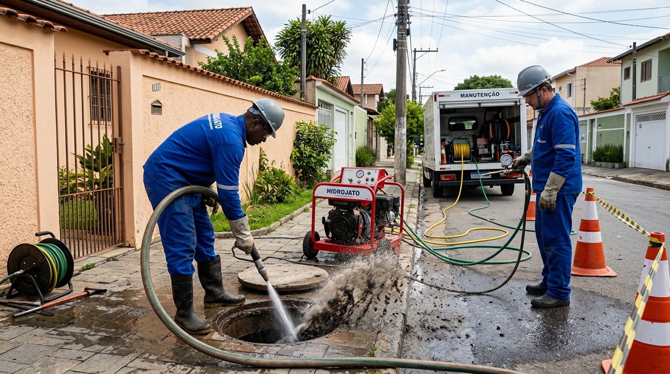 Hidrojateamento residencial em Duque de Caxias-RJ