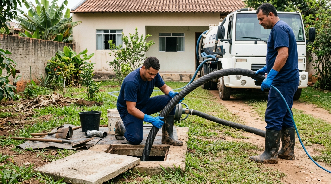 Esgotamento de fossa em Duque de Caxias-RJ